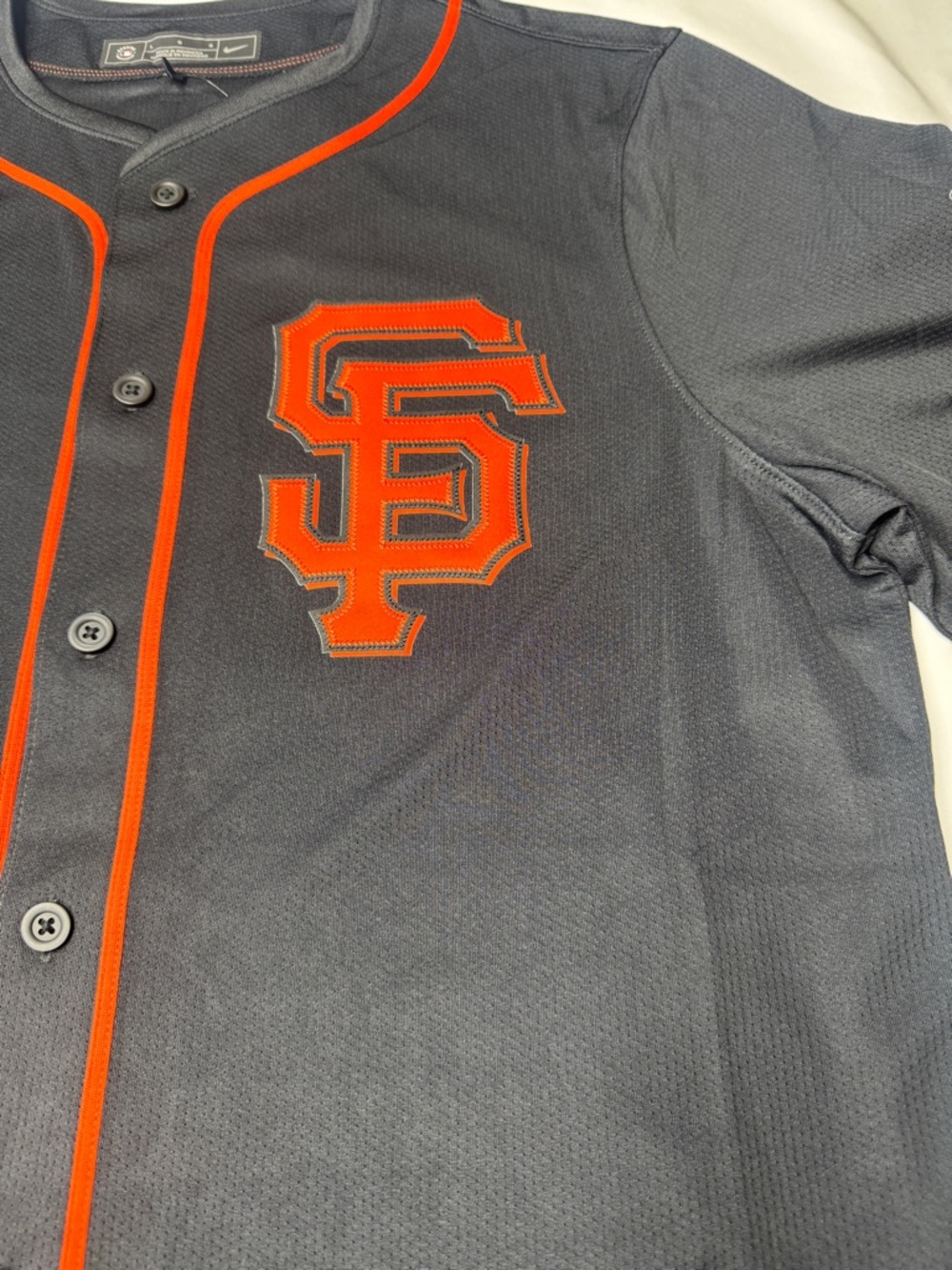 Nike SF Giants Alternate Black Jersey NWT Size L Golden Gate - Picture 3 of 9